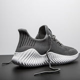 Llyge Hombre High Quality Men Casual Shoes Gray Sneakers Breathable Lightweight Big Size Lace-up Mesh Walking Sneakers Man