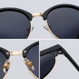 Retro Semi Rimless  Sunglasses Men Women Brand Designer Half Frame Sun Glasses Classic Vintage Oculos De Sol UV400