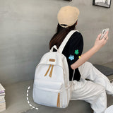 LLYGE Fashion Backpack Waterproof Student Schoolbag Men Black Cotton Cute Women For Teenage Girls School Mochila Rucksack