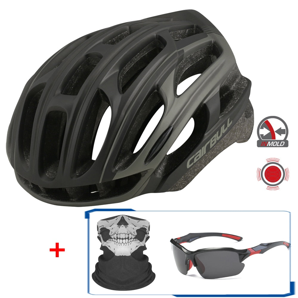 Llyge Integrally-Molded Cycling Helmet With Taillight Ultralight Road Bike Riding Helmets Adjustable Bicycle Motorcycle Sports Helmet