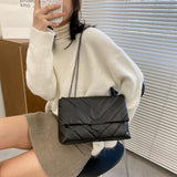 Llyge  Graduation party  SWDF New Casual Chain Crossbody Bags For Women Fashion Simple Shoulder Bag Ladies Designer Handbags PU Leather Messenger Bags
