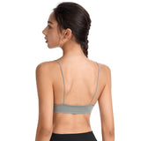 Llyge Sports Bras For Women Push Up Wireless Deep V Thin Nylon Padded Sleepwears Gym Workout Yoga Bralette Underwear Daily Fitness Top