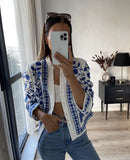 LLYGE Women Cardigan Shirts New Embroidered Tops Streetwear Vintage Shirts 100% Cotton Loose Mujer Sun Protection Shirts