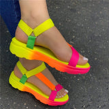Llyge Big Size 43 Multi Colors Casual Shoes Woman Flat Dropship Comfortable Sandals Female 2023