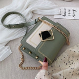 Llyge  Graduation party  New Chain Pu Leather Crossbody Bags For Women 2023 Small Shoulder Messenger Bag Special Lock Design Female Travel Handbags