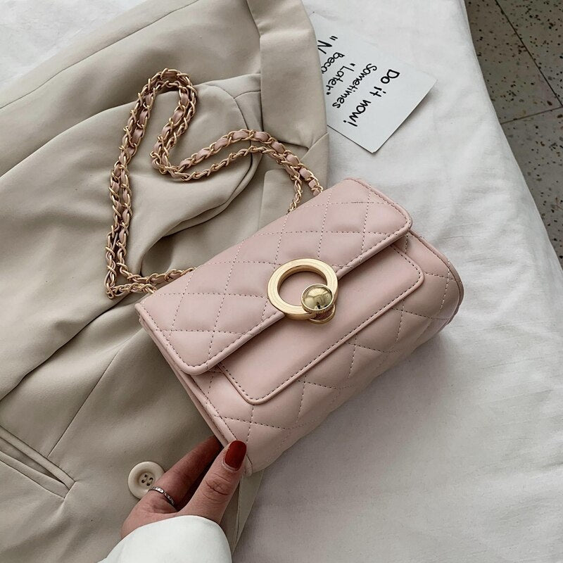 Shoulder Bags Purse Crossbody Bags for Women Handbag Fashion 2023 New Chains Letter Pattern All-match PU Leather Designer Bag