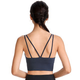 Plus Size XXL Sport Woman Gym Bra High Impact Shockproof Wirefree Nylon Solid Yoga Underwear Jogging Workout Fitness Brassiere