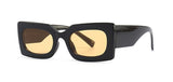 Llyge  2023 Yellow Women's Square Sunglasses New Vintage Rectangle Big Frame Driving Travel Sun glasses Oversize Eyewear Oculos De Sol UV400