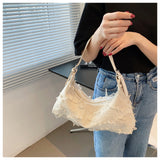 LLYGE 2023 New Casual All-Match Messenger Bag High Quality Canvas Bag Fashion Lady Niche Design Personality One-Shoulder Armpit Bag