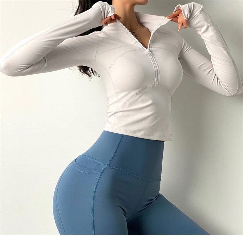 Llyge 2023 Summer Thin Yoga Wear Women's Running Sportswear Tops Zip Up Sweatshirt Workout Fitness Clothes Cardigan Slim Tight Jacket