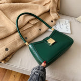 Llyge  Graduation party  SWDF New Solid Color PU Leather Shoulder Bags For Women 2023 Lock Handbags Small Travel Hand Bag Lady Beautiful Fashion Bags