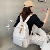 LLYGE Fashion Backpack Waterproof Student Schoolbag Men Black Cotton Cute Women For Teenage Girls School Mochila Rucksack