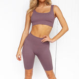 Llyge Seamless Sport Suit Yoga Set High Waist Fitness Set Gym Clothing 2Pcs Workout Women Clothes Sport Women Fitness Sportswear