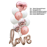 Christmas Gift Happy Birthday balloon Letter Alphabe Rose Gold foil balloon wedding party birthday decoration adult kids helium party balloon