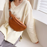 Llyge  Leather Solid Color chest waist Crossbody Bags For Women 2023 Simple Fashion Shoulder Messenger Bag Female Handbags HK383