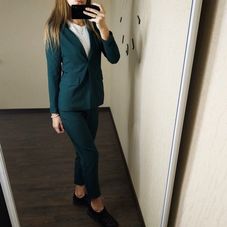 Female Pants Suits OL 2 Piece Set for Women Business Interview Uniform Blazer & Pencil Pants Office Lady Suit