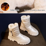 Llyge 2023  Snow Boots Women  winter Plus Velvet Thick Warm Cotton Shoes High Top Platform Booties Waterproof Non-slip Woman Ankle Boots