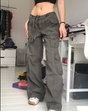 Llyge Weekeep Streetwear Women Baggy Denim Jeans Vintage High Waist Pockets Grunge Casual Pants Harajuku 90s Joggers Fairycore Clothes xj0720