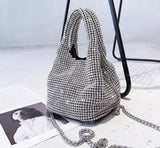LLYGE bag for women rhinestone crystal clutch purse bucket hand bags Shoulder bag Party Wedding luxury designer purses and handbags