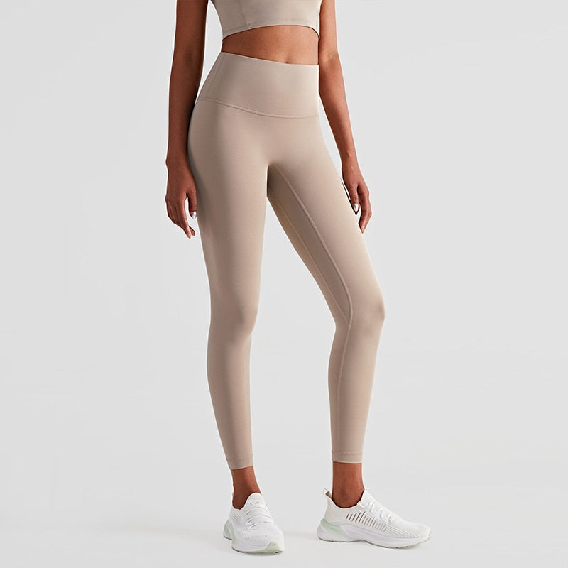 llyge Autumn New Design High Waist Female Yoga Leggings Suit Soft And Stretchy Sports Pants Running Wear Outside Sportswear