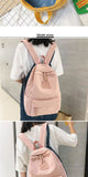 LLYGE Fashion Women Backpack For Teenagers Girls Nylon School Bags Female Waterproof Preppy Men Black Travel Mochilas