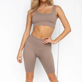 Llyge Seamless Sport Suit Yoga Set High Waist Fitness Set Gym Clothing 2Pcs Workout Women Clothes Sport Women Fitness Sportswear