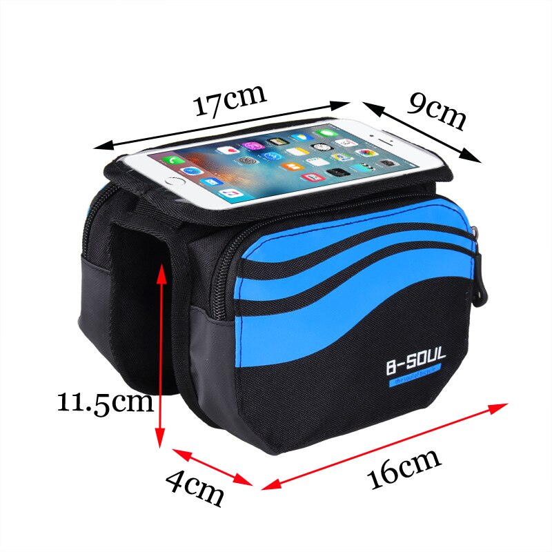 Llyge Bicycle Top Tube Touch Screen Phone Bag 5.7 Inch Cellphone Bag Mountain Bike Riding Bags Cycling Pannier Bag  Accessories