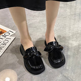 Mary Jane Retro Loafers Women 2022 New Spring Platform Shoes British Style Single Shoes Bow Small Leather Shoes Women Zapatos