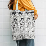 New Cartoon Anime Handbag Lightweight Shoulder Bag Bolsa Casual Eco-Friendly Lady Shopping Bag Funny High Quality Tote Bag Women
