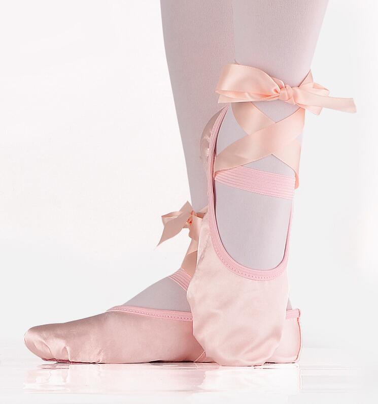 Llyge 2023 Comemore Professional Ballet Pointe Shoes Girls Women Ladies Satin Ballet Shoes With Ribbons Children Yogas Dancing Shoes