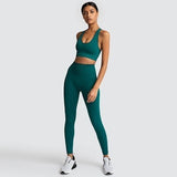 LLYGE Yoga Set Gym Clothing 2 Piece Women Tracksuit Sport Suit Women Fitness Seamless Set Workout Sports Wear For Women Gym