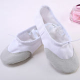 Llyge 2023 New Ballet Dance Shoes Girls Children Woman Leather Head Soft Ssole Canvas Flat Slippers For Yoga Gym Dance Shoes