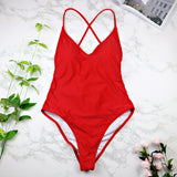 Llyge 2023 Women Swimwear  High Cut One Piece Swimsuit Backless Swim Suit Black White Red  Thong Bathing Suit Female Monokini 2741