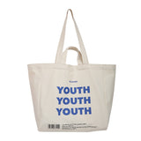 Women Canvas Shopping Bag YOUTH Letters Print Female Cotton Cloth Shoulder Bag Eco Handbag Tote Reusable Grocery Shopper Bags
