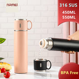 Llyge  2023  450ML 550ML 316 Stainless Steel Portable Vacuum Flask Coffee Cup Office Home Travel Car Thermos Bottle BPA Free Student Girl