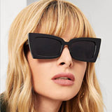 Llyge  2022 New Rectangle Sunglasses Women Luxulry Brand Designer Vintage Square Shades Female Fashion Eyewear Brand Glasses ladies