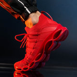 Llyge Men Shoes Sneakers Comfortable Casual Sports Shoes New Breathable Tenis Masculino Adulto Male Red  Blade Large Size 50