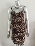Llyge  2023  Tunic Beach Dress  Slip Dress Bikini V-neck Dresses Summer Beach Dress Ice Silk Leopard Black Dress  Women's Top Clothes