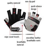 Llyge Half Finger Cycling Gloves Anti-Slip Mountain Bike Riding Protective Gloves Anti-Sweat Men Women Bicycle Motorcycle Sport Gloves