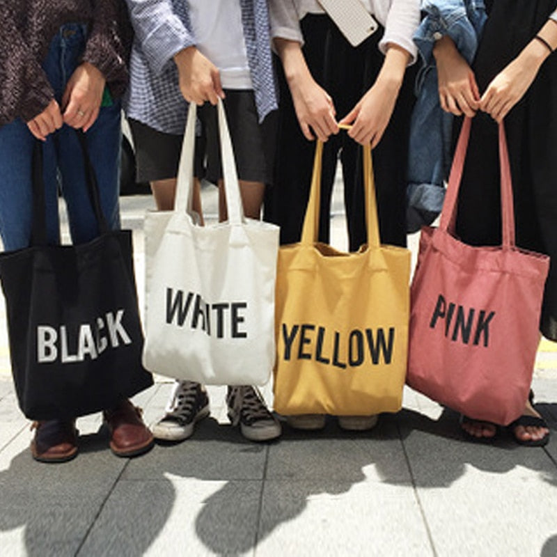 Llyge 2023 Large-capacity Simple Shopping Bag Luxury Brand Lady Handbags  New Letter Printing Shoulder Bag Wild Canvas Lady Bag