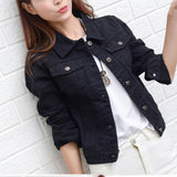 Llyge Women 2023 New Fashion Denim Jackets Autumn Casual Long Sleeve Basic Short Jean Jacket Vintage Korean Coats