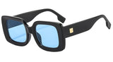 Llyge  2022 Vintage Sunglasses Women Square Fashion Rivets Clear Oversized Elegant Sunglasses Female UV400 Eyewear