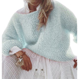 LLYGE Winter Lantern Sleeve Female Pullover Ladies Oversized Jumper dresses for women 2023  Knitted Sweaters Sweater Women Mohair
