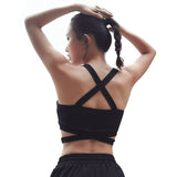 Llyge Sports Wear For Women Gym Bra Top For Fitness Cross High Impact Push Up Shock-Proof Underwear Active Wear Running Yoga Brassiere