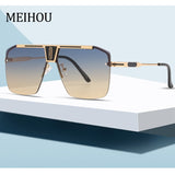 Llyge  2023 Gradient Square Sunglasses Men Women 2023 Trendy Vintage Brand Design Oversized Rimless Sun Glasses For Female Eyewear UV400