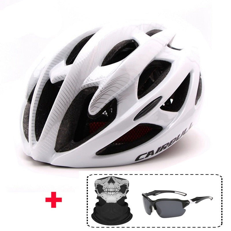 Llyge Ultralight Cycling Helmet With Polarized Glasses Adjustable Mountain Riding Bike Head Protection Helmet Bicycle Sports Helmets