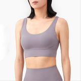 llyge 2023 New Fabric Nylon Breathable Women Yoga Tops Bra Solid Color And Sports Wear Outdoor Exercise Clothes