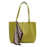 LLYGE Simple Large-Capacity Bag Female Summer 2022 New Trendy Fashion Silk Scarf One Shoulder Underarm Bag Net Red Portable Tote Bag
