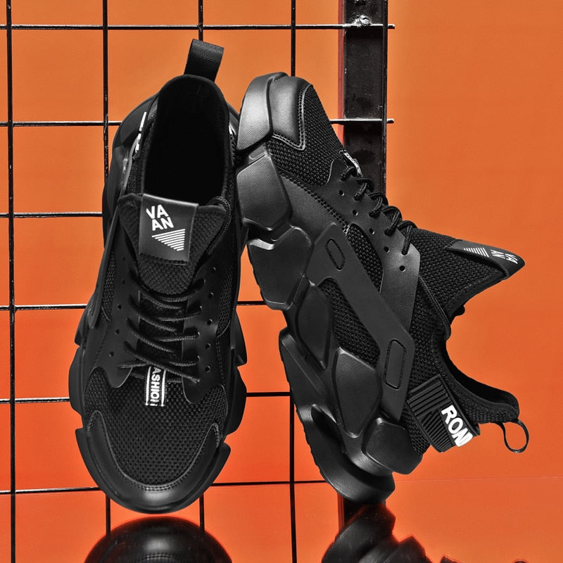 Llyge 2022  New High-Top Beige Men's Sneakers Chunky Men Shoes Heighten Fashion Casual Plus Size Zapatillas Damping Tennis Shoes