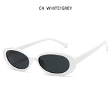 LLYGE Classic Oval Sunglasses Women Stylish Cow Color Ladies Sun Glasses Fashion Small Shades UV400